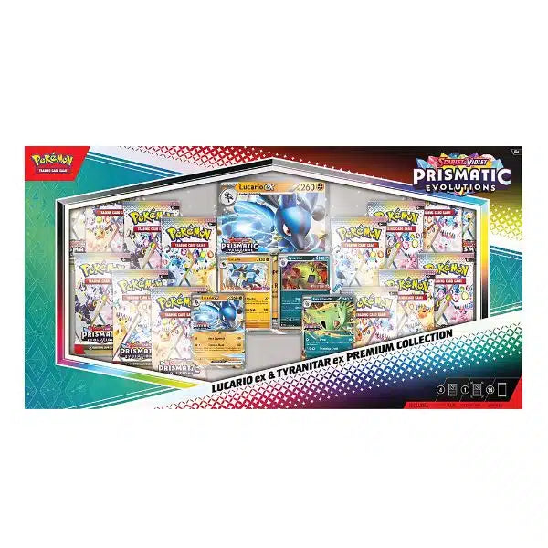 Evoluciones Prismaticas Lucario & Tyranitar Premium Collection - INGLÉS
